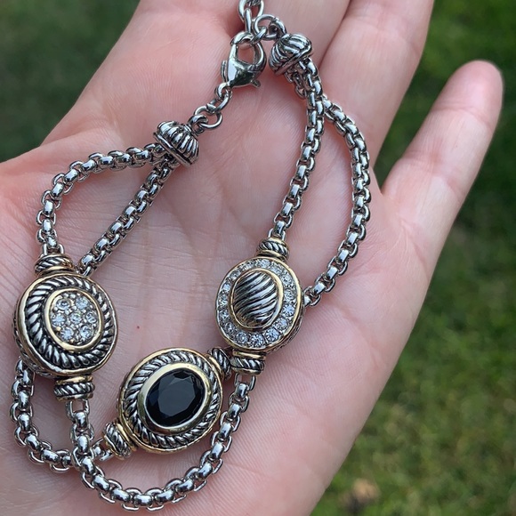 New Designer Style CZ and Crystal Bracelet - Picture 2 of 10